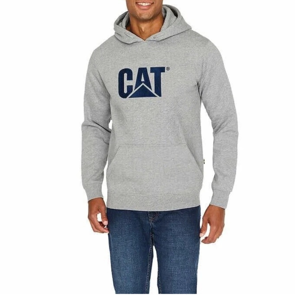 CAT Men’s Premium Heavyweight Fleece Pullover Embroidered Sweater Size M New - Picture 2 of 5